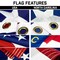 G128 Combo Pack: 25 Ft Telescoping Aluminum Flagpole (Silver) & American and North Carolina Flags 3x5 Ft, Both ToughWeave Series Embroidered Polyester | Pole with Flags Included
